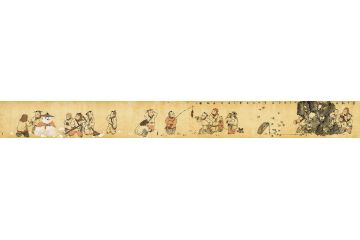 杜艳老师童子题材国画作品《童子戏》