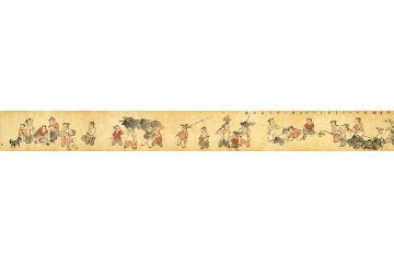 中美协会员杜艳风俗人物画作品系列《消暑图》