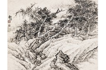 美协画家杜艳新品力作写意山水画《穷款》
