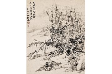 中美协画家杜艳小尺寸《岩边树色含风冷 石上泉声带雨秋》