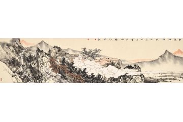 中美协会员杜艳精心力作山水画作品《雲岚秋涧》
