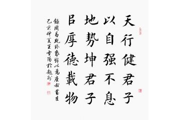 王雪阳斗方书法《天行健》