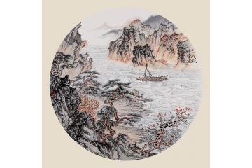家庭装饰用画 张林荣新品斗方小品画《穷款》