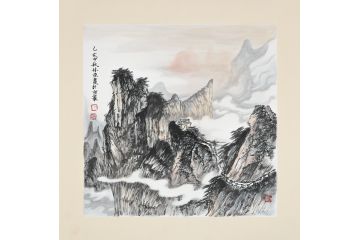 小品装饰画 中美协张林荣新品山水画《穷款》