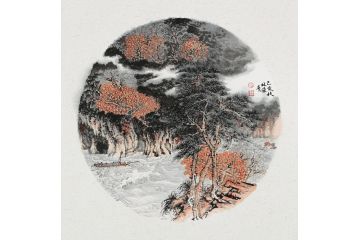 走廊装饰画 中美协张林荣新品小品画《穷款》