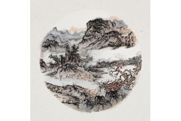 中美协画家张林荣新品力作斗方小品画《穷款》