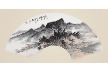 广西画派领军人物张林荣新品山水画《穷款》