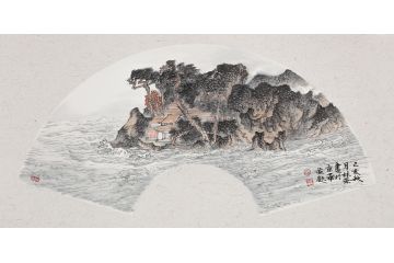 中美协张林荣新品小尺寸国画作品《穷款》