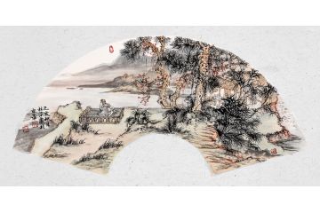 中美协张林荣新品仿古小尺寸国画《穷款》
