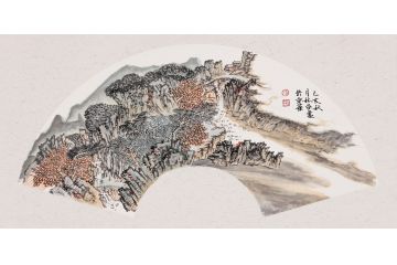 中美协张林荣新品国画小尺寸作品《穷款》