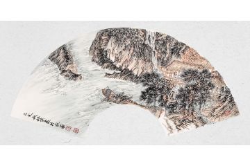 中美协张林荣新品力作山水画作品《穷款》
