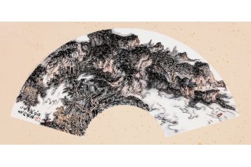 名家张林荣新品力作国画山水画作品《穷款》