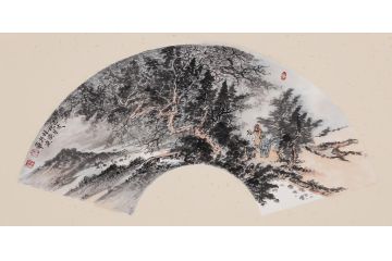 名家张林荣国画小尺寸山水画新品《穷款》
