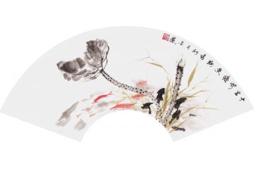 张金凤老师写意小品《十里荷塘鱼欢唱》