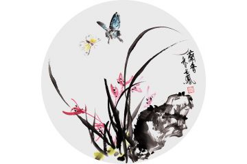 张金凤老师国画兰花图《兰香》