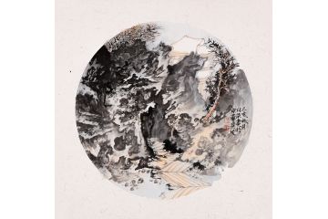 走廊装饰画 当代名家张林荣新品山水画《穷款》