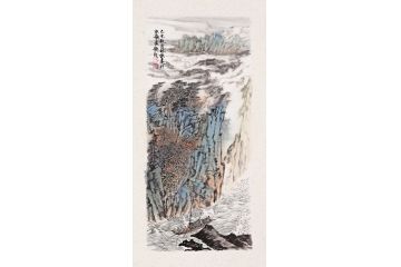 墙上装饰画 张林荣新作小尺寸国画《穷款》