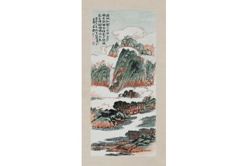 美协张林荣新品创作国画《满地松阴六月凉》