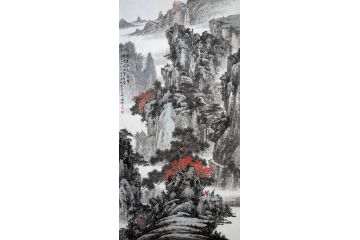 林德坤新品创作四尺竖幅国画《闲看秋水心无事》