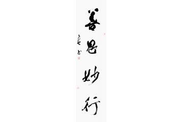 办公室字画 杨久春书法《善思妙行》