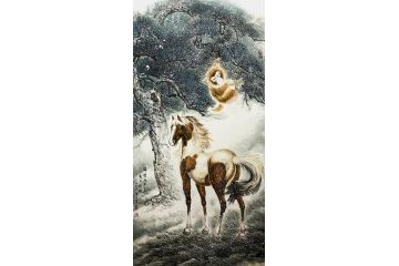 封侯图 胡爱民新品力作《瑞雪兆丰年 马上封侯》