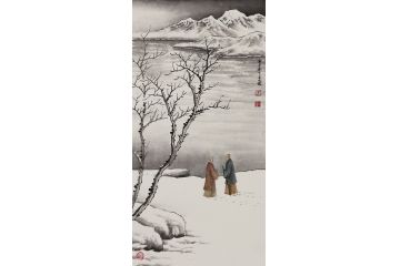 小尺寸雪景 吴大恺新品力作国画雪景《穷款》