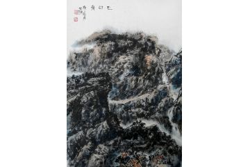 四川美协画家余敏新品小尺寸山水画《巴山青》