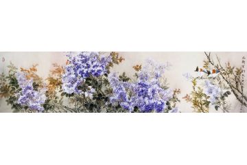 周永辉新品佳作花鸟画《花期有约》