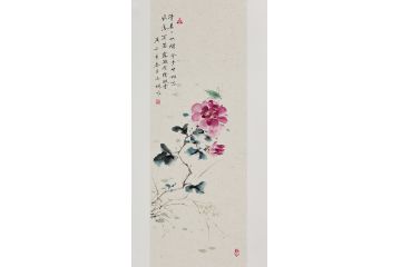 玉婉水墨花鸟画佳作《清晨一以间 今夕坐相忘》