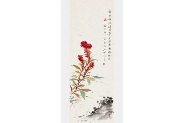 玉婉老师水墨花鸟画《霜雪频经过岁华，芬芳浓艳胜诸花》