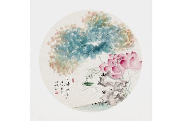 美女画家玉婉新品佳作《一莲幽芳》