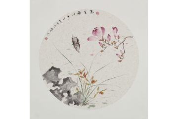 美女画家玉婉新品花鸟画《蕙质兰心》