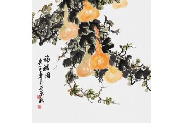 石荣禄新品佳作葫芦图《福禄图》