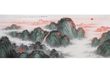 五岳泰山 李国胜新品力作泰山日出《紫气东来》