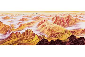 式风水画典范 李国胜山水画长城《中华之魂》