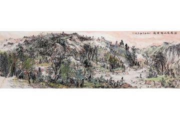 杨和平新品力作国画山水画《溪绕家山祥云起》