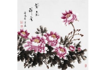 希芸老师新作 卧室床头挂画《紫气祥室》