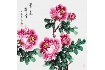 吉祥花鸟挂画 希芸老师作品《紫气祥室》
