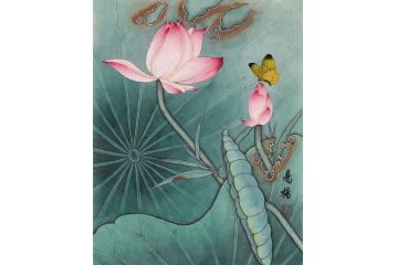 和和美美 易杨国画荷花图小尺寸佳作《穷款》