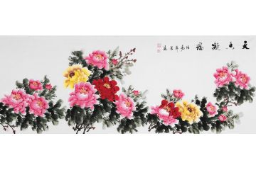 希芸新品佳作牡丹图《天香凝瑞》