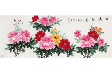 希芸老师手绘佳作《国花神韵》