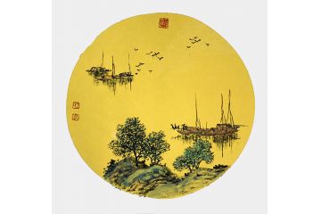 国画精美小品画 王建军新品力作山水画《穷款》