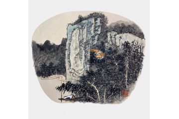 家庭装饰画 王建军新品写意山水画《穷款》