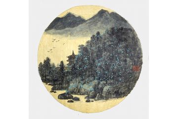 王建军新品写意小品山水画作品《穷款》