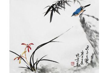 郑晓京老师写意兰花图《君子之风》