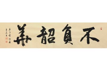 杨克东书法《不负韶华》