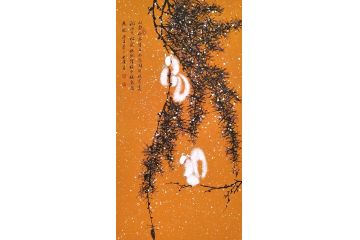 客厅挂画 薛大庸动物画小松鼠《山静林密清且幽》