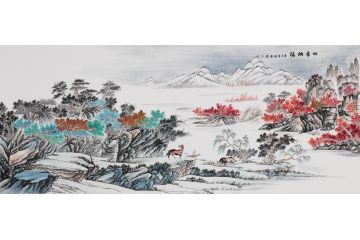 春夏秋冬时来运转 李国胜风水画《四季纳福》