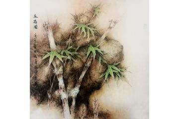 石竹画 赵俊贞最新力作《友石图》