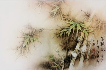 赵俊贞新品国画竹子图《含秋泉》
